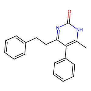 2-Hydroxy-4-methyl-5-phenyl-6-phenethylpyrimidine structure