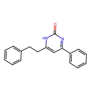 2-Hydroxy-4-phenyl-6-phenethylpyrimidine structure