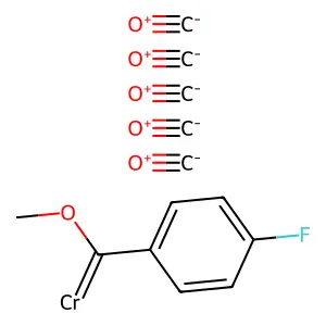 Chromium,pentacarbonyl[(4-fluorophenyl)methoxymethylene]- structure
