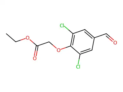 Ethyl 2-(2,6-dichloro-4-formylphenoxy)acetate structure