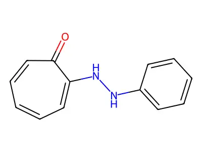 2,4,6-Cycloheptatrien-1-one, 2-(2-phenylhydrazino)- structure