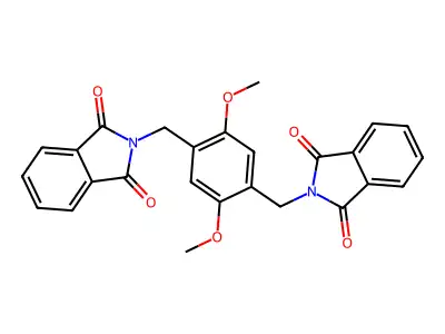 2,2'-[(2,5-Dimethoxy-1,4-phenylene)bis(methylene)]di(1H-isoindole-1,3(2H)-dione) structure