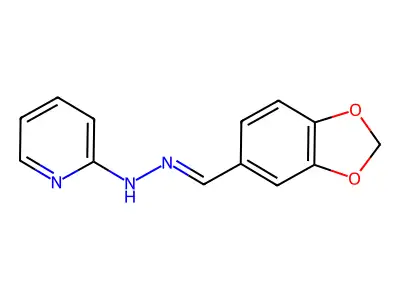 N-(1,3-benzodioxol-5-ylmethylideneamino)pyridin-2-amine structure