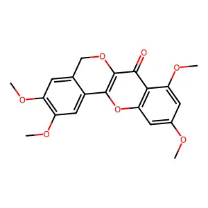 [2]Benzopyrano[4,3-b][1]benzopyran-7(5H)-one, 2,3,8,10-tetramethoxy- structure