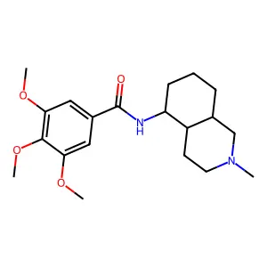 Benzamide, N-(decahydro-2-methyl-5-isoquinolyl)-3,4,5-trimethoxy-, trans- structure