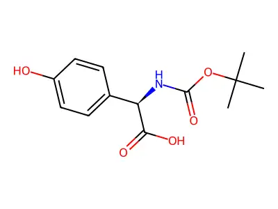 N-Boc-4-Hydroxyphenyl-DL-glycine structure