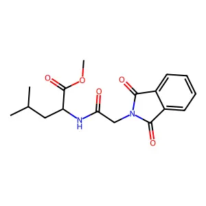 methyl N-[(1,3-dioxo-1,3-dihydro-2H-isoindol-2-yl)acetyl]leucinate structure