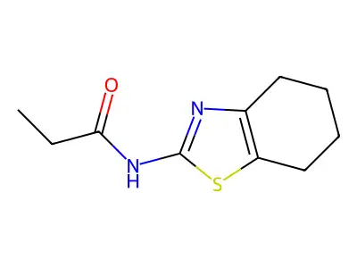 N-(4,5,6,7-tetrahydro-1,3-benzothiazol-2-yl)propanamide structure