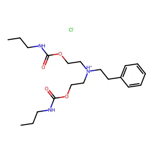 Carbamic acid, propyl, diester with phenethyliminodiethanol, hydrochloride structure