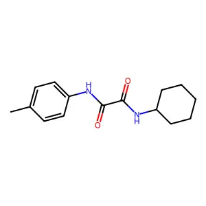 N-cyclohexyl-N'-(4-methylphenyl)ethanediamide structure