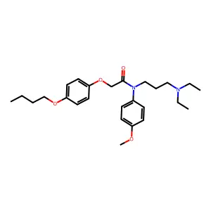 p-Acetanisidide, 2-(p-butoxyphenoxy)-N-(3-(diethylamino)propyl)- structure