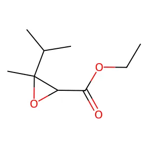 Ethyl 3-isopropyl-3-methyloxirane-2-carboxylate structure