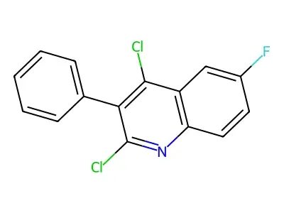 2,4-Dichloro-6-fluoro-3-phenylquinoline structure