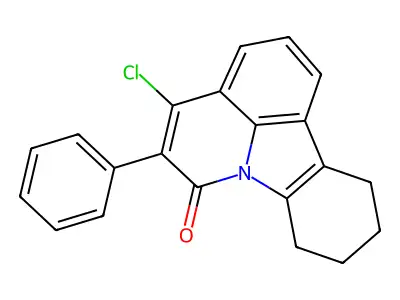 4-Chloro-5-phenyl-8,9,10,11-tetrahydro-6H-pyrido[3,2,1-jk]carbazol-6-one structure