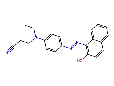 Propanenitrile, 3-[ethyl[4-[2-(2-oxo-1(2H)-naphthalenylidene)hydrazinyl]phenyl]amino]- structure