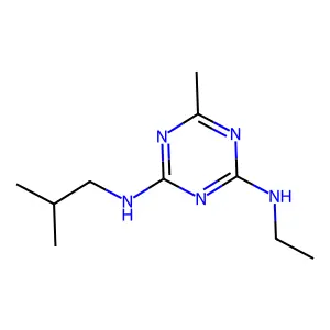 N-Ethyl-N'-isobutyl-6-methyl-1,3,5-triazine-2,4-diamine structure