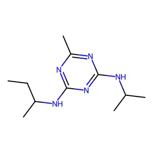 2-N-butan-2-yl-6-methyl-4-N-propan-2-yl-1,3,5-triazine-2,4-diamine structure