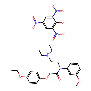 m-Acetanisidide, N-(2-(diethylamino)ethyl)-2-(p-ethoxyphenoxy)-, monopicrate structure