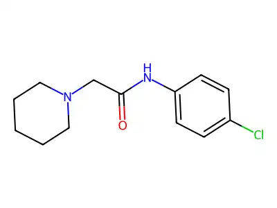 N-(4-chlorophenyl)-2-piperidin-1-ylacetamide structure