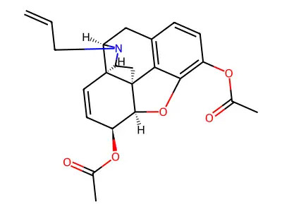 Nalorphine diacetate structure