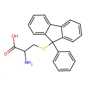 2-Amino-3-(9-phenylfluoren-9-yl)sulfanylpropanoic acid structure