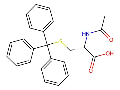 Acetyl-S-trityl-L-cysteine structure