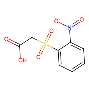 [(2-Nitrophenyl)sulfonyl]acetic acid structure