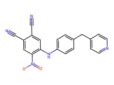 4-Nitro-5-[4-(pyridin-4-ylmethyl)anilino]benzene-1,2-dicarbonitrile structure