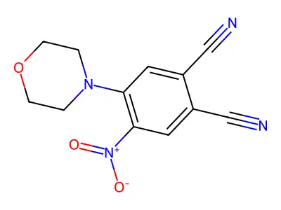4-morpholino-5-nitrophthalonitrile structure