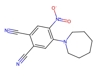 4-(Azepan-1-yl)-5-nitrobenzene-1,2-dicarbonitrile structure