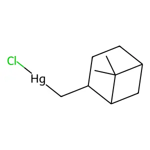 Chloro-[(6,6-dimethyl-4-bicyclo[3.1.1]heptanyl)methyl]mercury structure