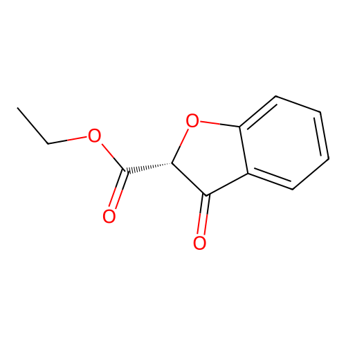 ethyl (2R)-3-oxobenzofuran-2-carboxylate structure
