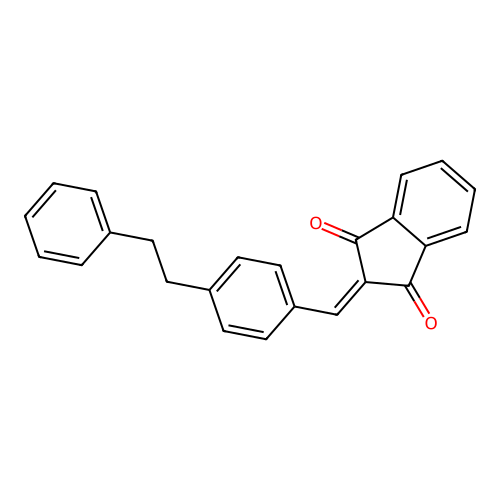2-[4-(2-phenylethyl)benzylidene]-1H-indene-1,3(2H)-dione structure