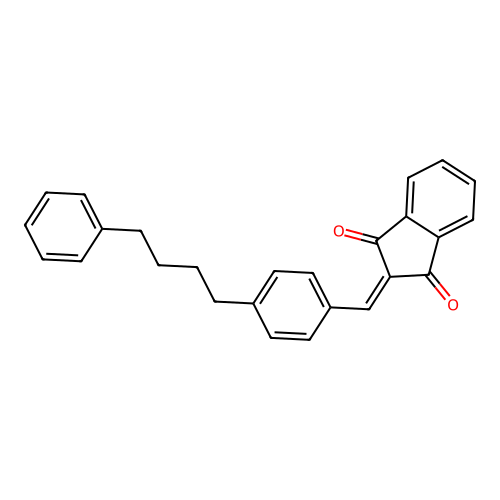 2-[4-(4-phenylbutyl)benzylidene]-1H-indene-1,3(2H)-dione structure
