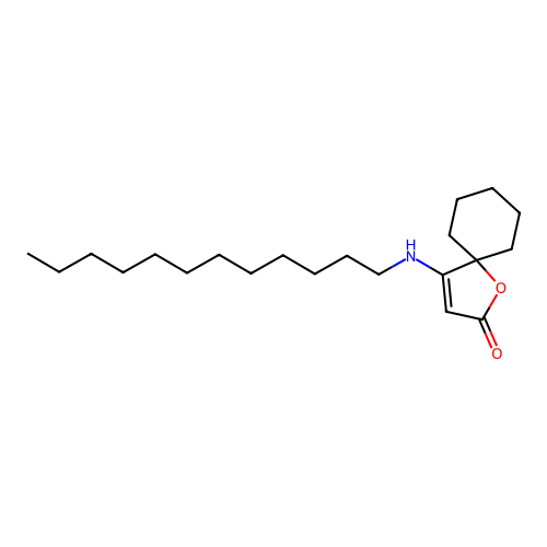 4-(Dodecylamino)-1-oxaspiro[4.5]dec-3-en-2-one structure