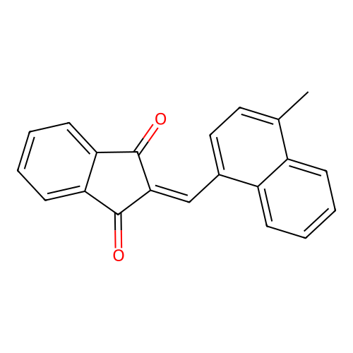 2-[(4-methylnaphthalen-1-yl)methylidene]-1H-indene-1,3(2H)-dione structure