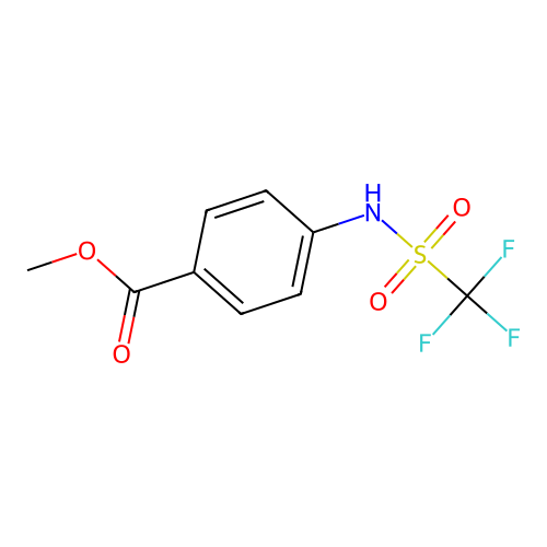 Methyl 4-{[(trifluoromethyl)sulfonyl]amino}benzoate structure