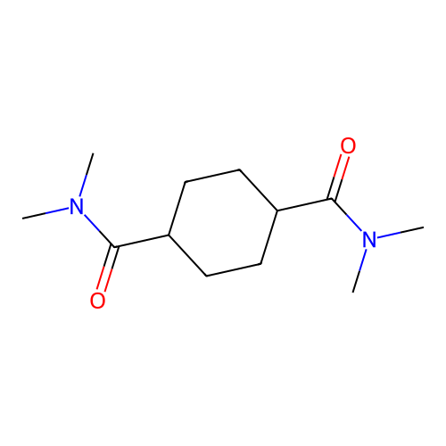 Cyclohexane-1,4-cis-dicarboxamide, N,N,N',N'-tetramethyl- structure