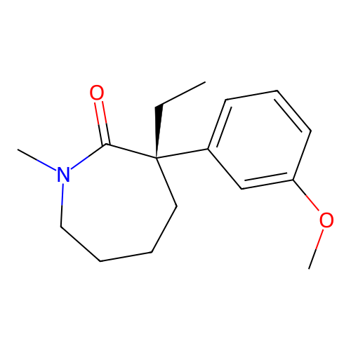 3-Ethylhexahydro-3-(3-methoxyphenyl)-1-methyl-2H-azepin-2-one, (S)- structure