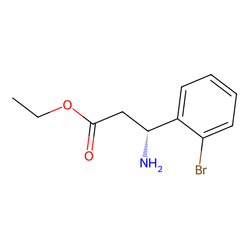 Ethyl (betaR)-beta-amino-2-bromobenzenepropanoate structure