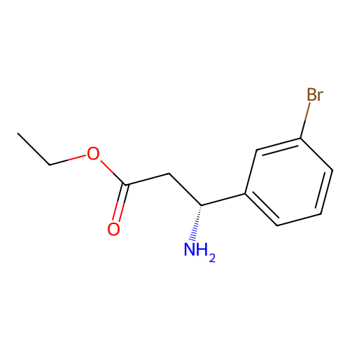 ethyl (3R)-3-amino-3-(3-bromophenyl)propanoate structure