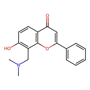 4H-1-Benzopyran-4-one, 8-[(dimethylamino)methyl]-7-hydroxy-2-phenyl- structure