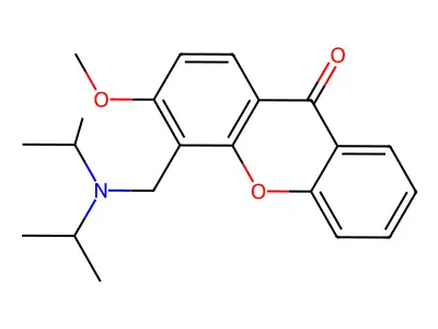 4-[[Di(propan-2-yl)amino]methyl]-3-methoxyxanthen-9-one structure