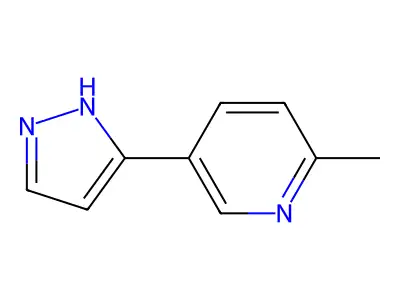 2-methyl-5-(1H-pyrazol-5-yl)pyridine structure