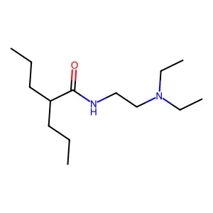 N-(2-(二乙氨基)乙基)-2-丙基戊酰胺 structure