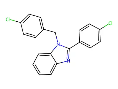 1-(4-chlorobenzyl)-2-(4-chlorophenyl)-1H-benzimidazole structure