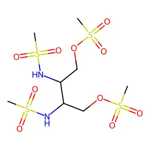 [2,3-Bis(methanesulfonamido)-4-methylsulfonyloxybutyl] methanesulfonate structure
