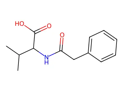3-Methyl-2-(2-phenylacetamido)butanoic acid structure