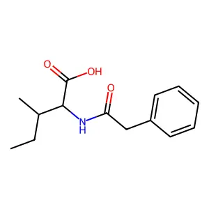 N-(Phenylacetyl)isoleucine structure