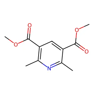 3,5-Pyridinedicarboxylic acid, 2,6-dimethyl-, 3,5-dimethyl ester structure